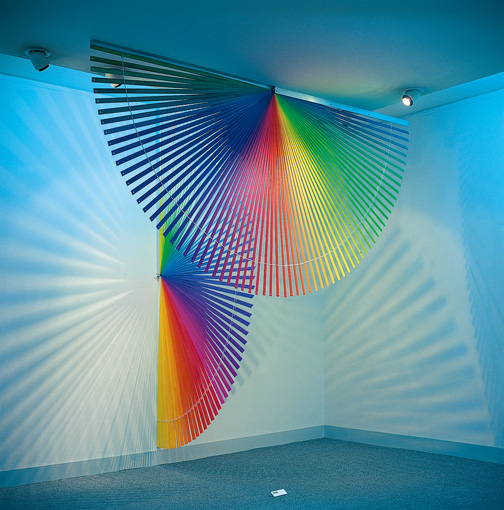 Blind-work — Fluorescent Paint on Blind Curtain, 1991