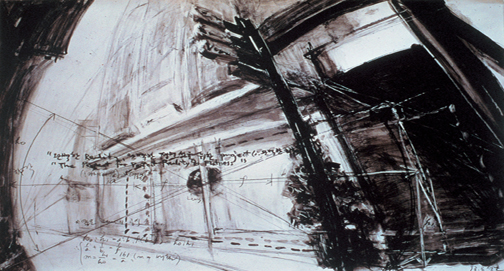 Drawing for The Project for the Perfect Reality and Perfect latness (∴Perfect Painting) — 1993