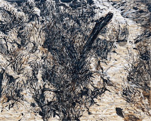 먼지그림 Dust Painting — Dust and Acrylic on Canvas, 1996