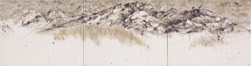 먼지그림-북한산 Dust Painting(Mountain) — Dust and Acrylic on Canvas, 1996