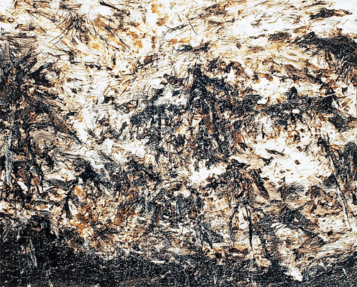먼지그림 4 Dust Painting — Dust and Acrylic on Canvas, 1996