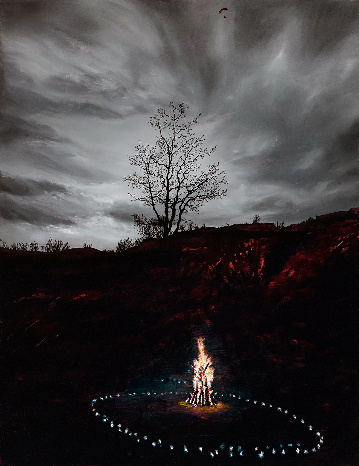 모닥불, 나무, 낙하산, 2008