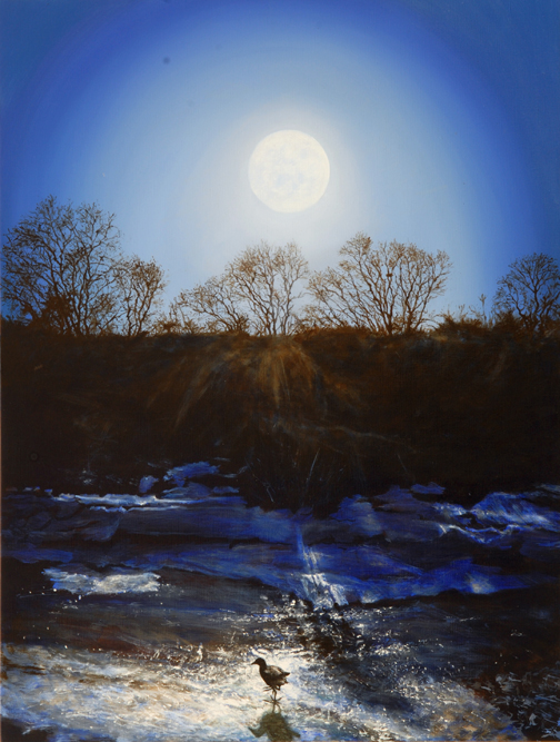 달과 새 A Bird in the Moonlight — Oil on Canvas, 2009